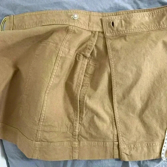 Banana Republic Afternoon Latte Beige Utility Wrap Cotton Belted Skirt,‎ size 0 - Picture 5 of 9